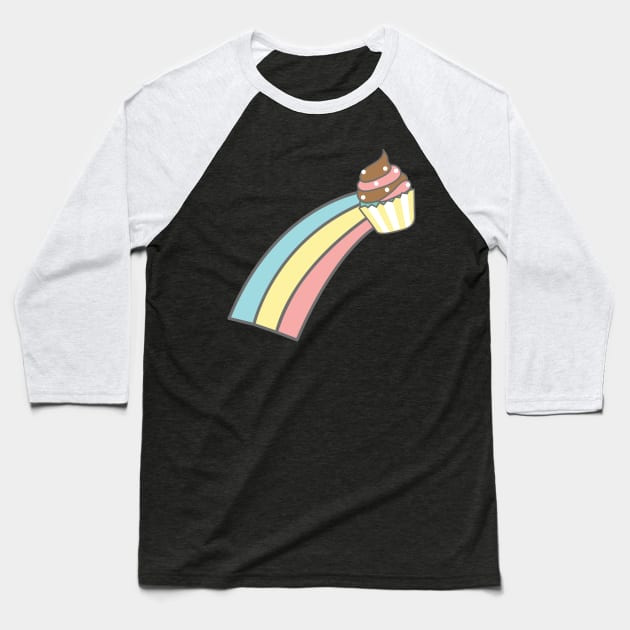 Rainbow cupcake Baseball T-Shirt by SeriousMustache